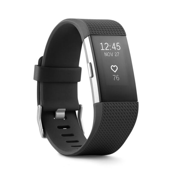FITBIT Charge 2 Fitness / Activity Tracker Black with Charger + 3 Extra Bands - Picture 11 of 12